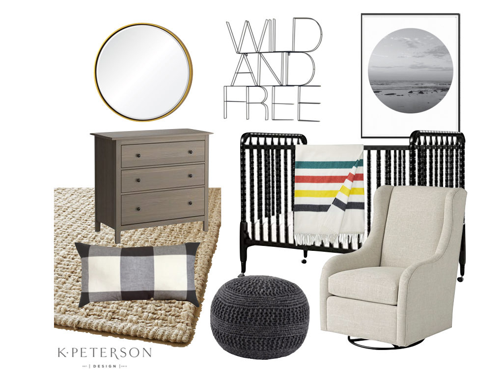 Design board for neutral nursery