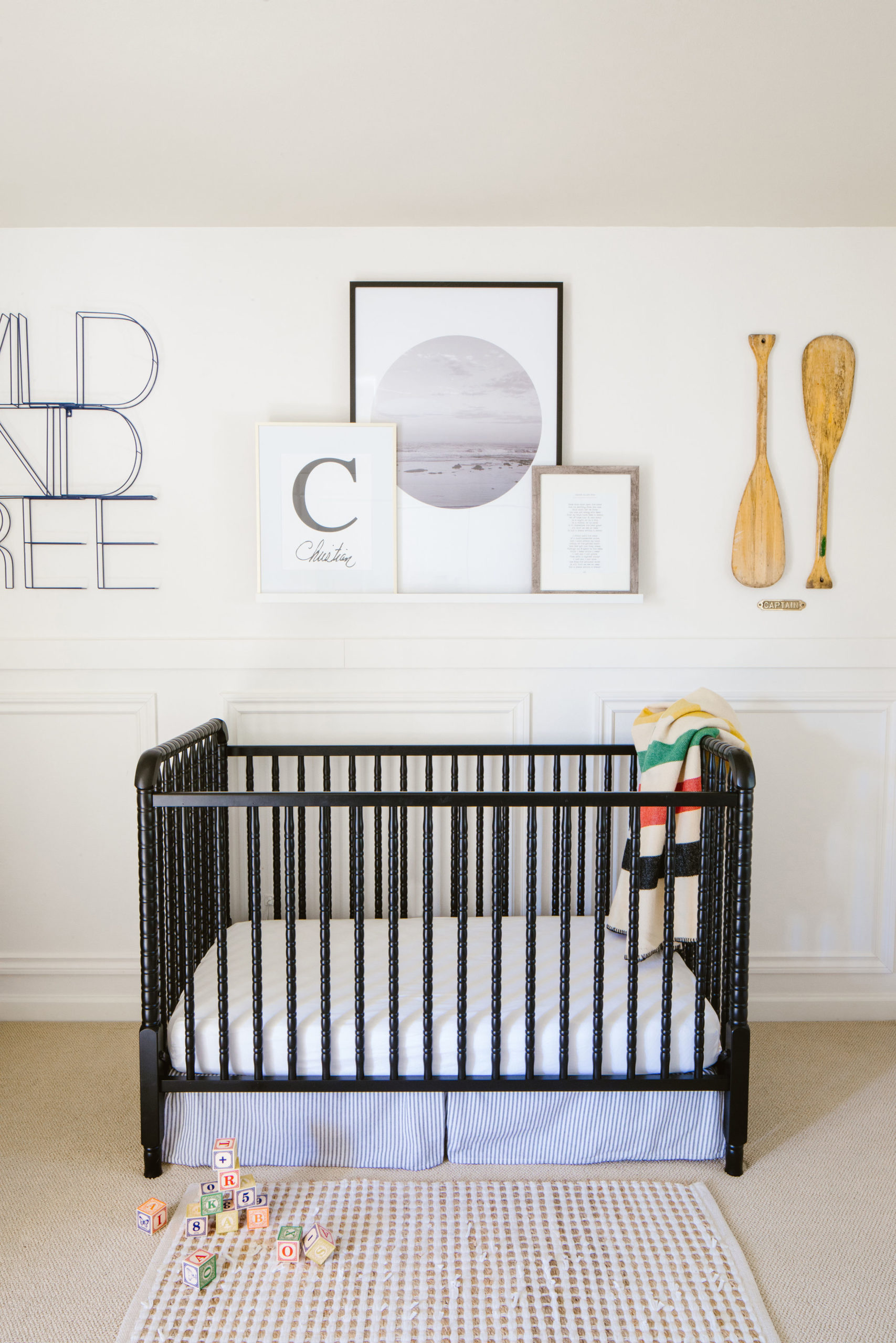 Black crib neutral nursery