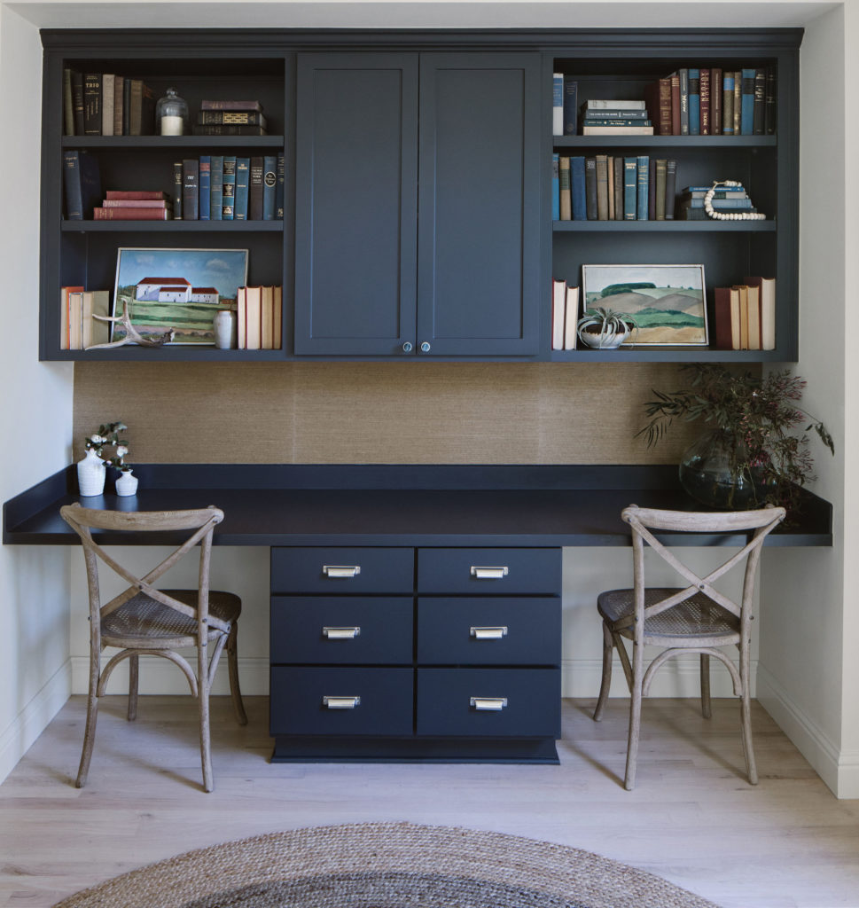 Navy built-in, double workstation