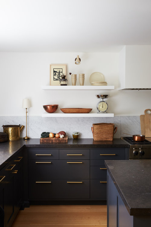 navy blue kitchen by alyssa kapito