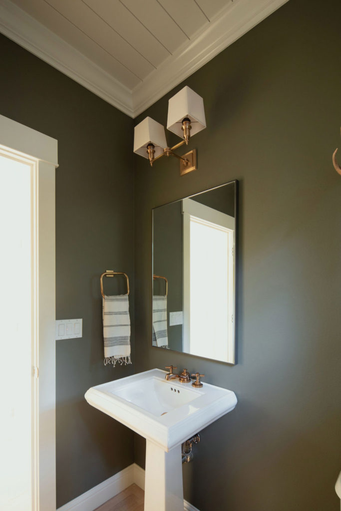 Powder bath sink and vanity