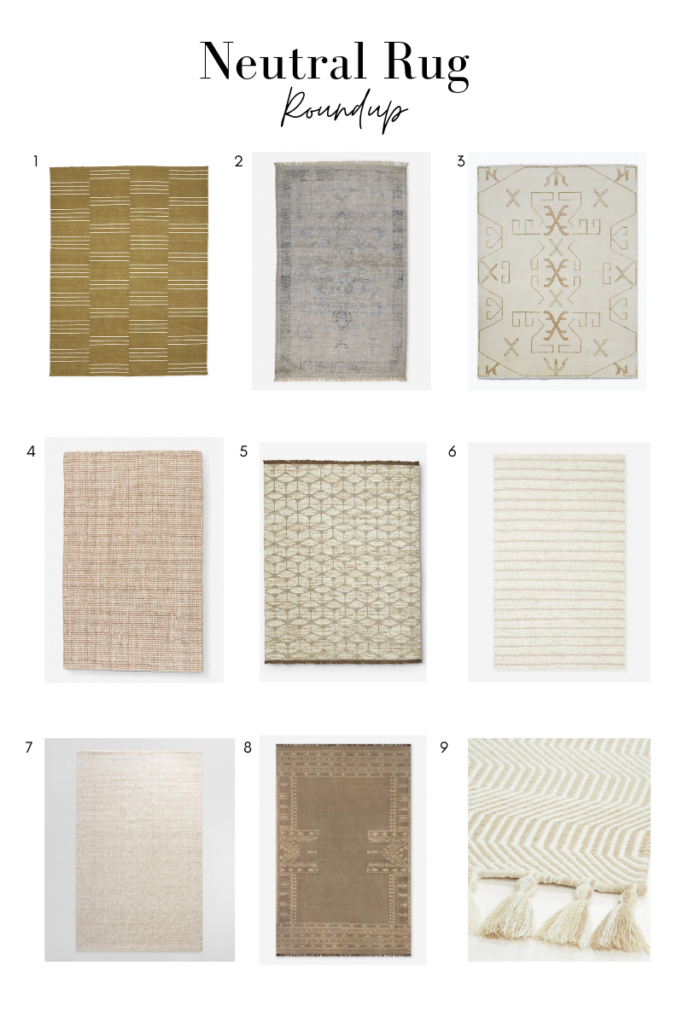 A shopping roundup of neutral rugs we love for every room